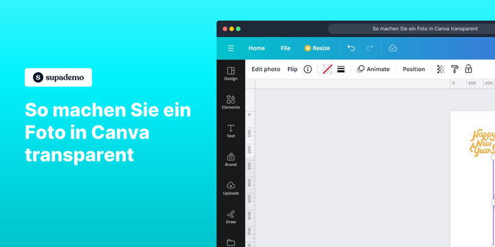 So machen Sie ein Foto in Canva transparent