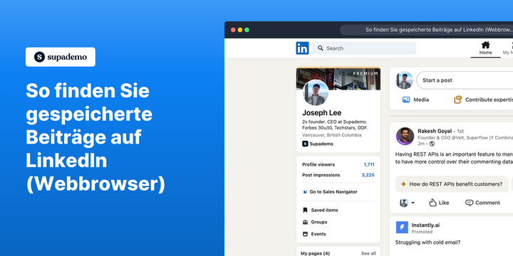 So finden Sie gespeicherte Beiträge auf LinkedIn (Desktop + App)