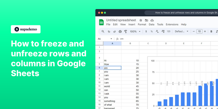 How to freeze and unfreeze rows and columns in Google Sheets