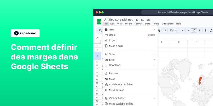 Comment définir des marges dans Google Sheets