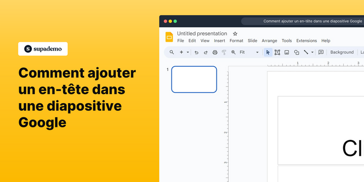 Comment ajouter un en-tête dans une diapositive Google