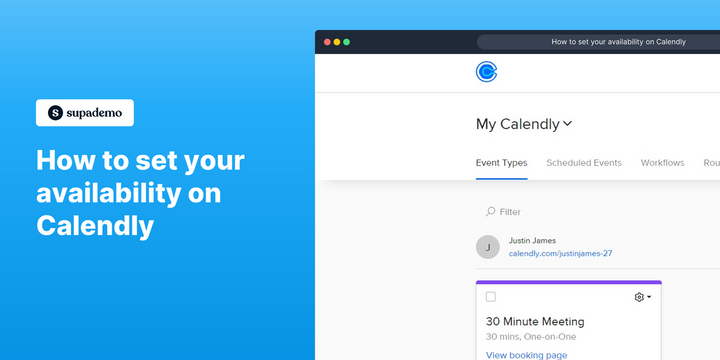 How to set your availability on Calendly