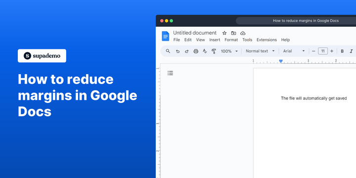 How to reduce margins in Google Docs