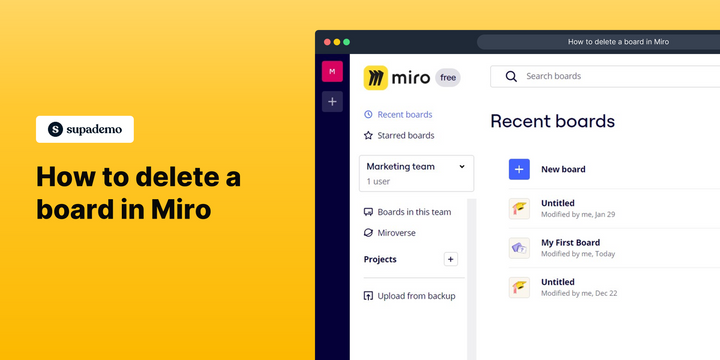 How to delete a board in Miro