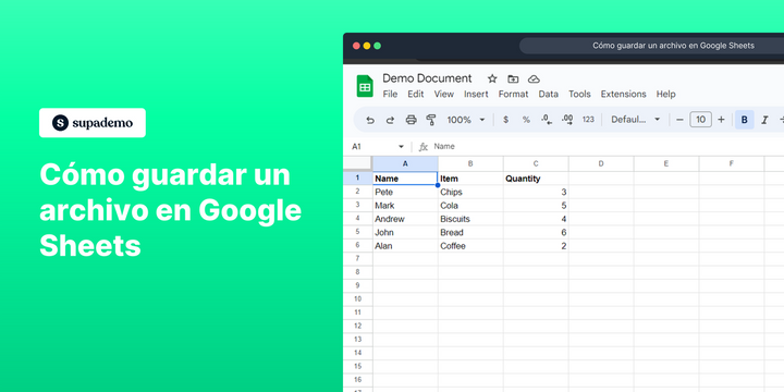 Cómo guardar un archivo en Google Sheets