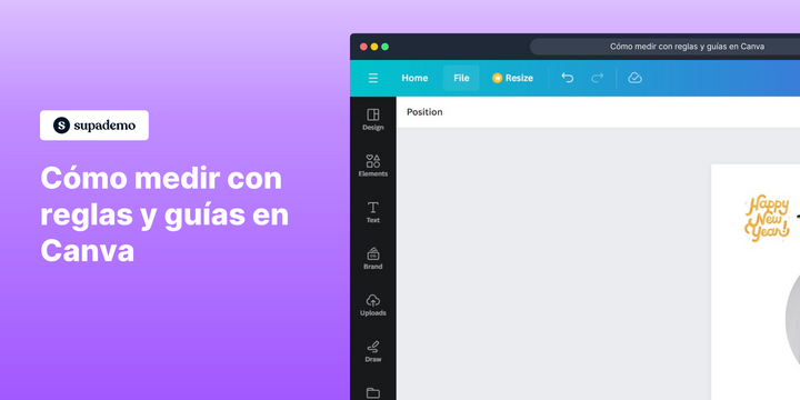 Cómo medir con reglas y guías en Canva