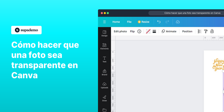 Cómo hacer que una foto sea transparente en Canva