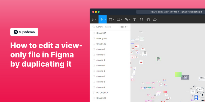 How to edit a view-only file in Figma by duplicating it