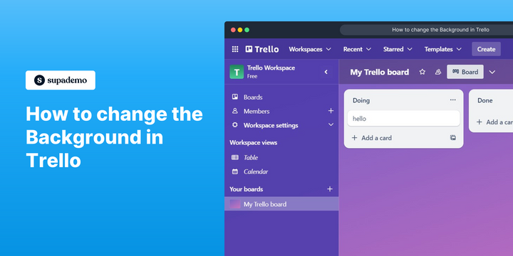 How to change the Background in Trello