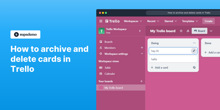 How to archive and delete cards in Trello