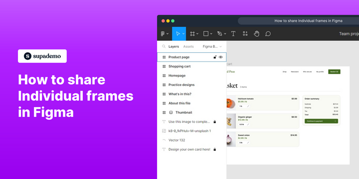 How to share individual frames in Figma