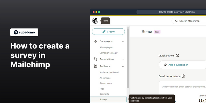 How to create a survey in Mailchimp