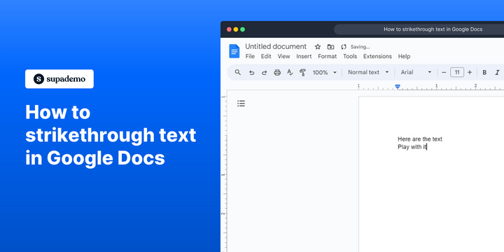 How to strikethrough text in Google Docs