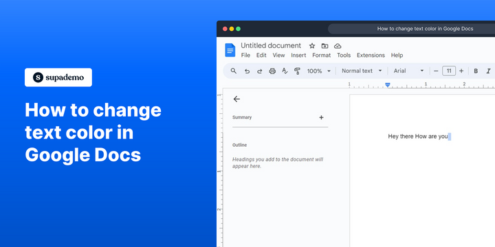 How to change text color in Google Docs