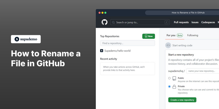 How to Rename a File in GitHub