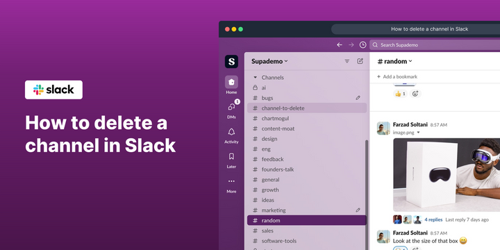 How to delete a channel in Slack