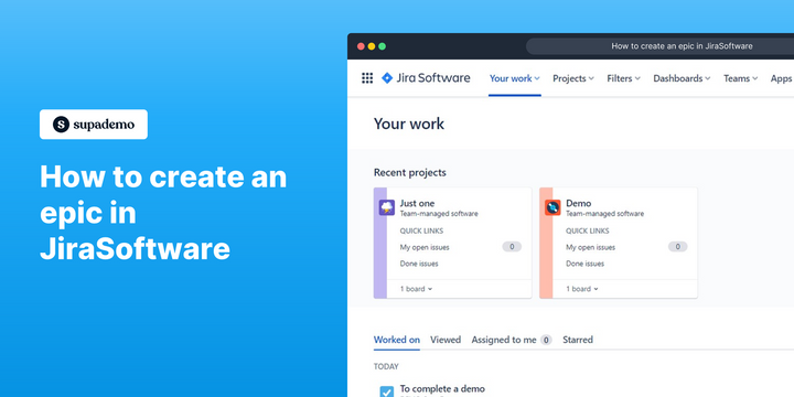 How to create an epic in Jira Software