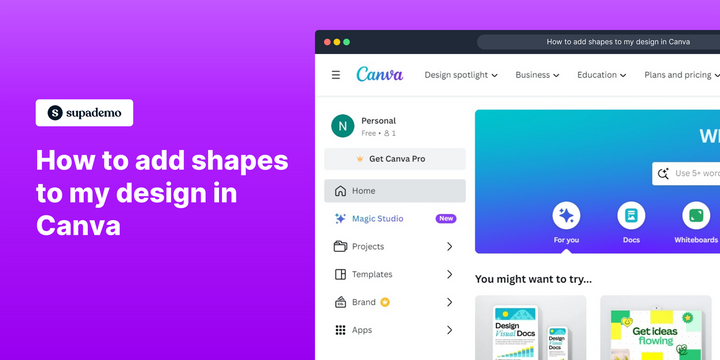 How to add shapes to my design in Canva