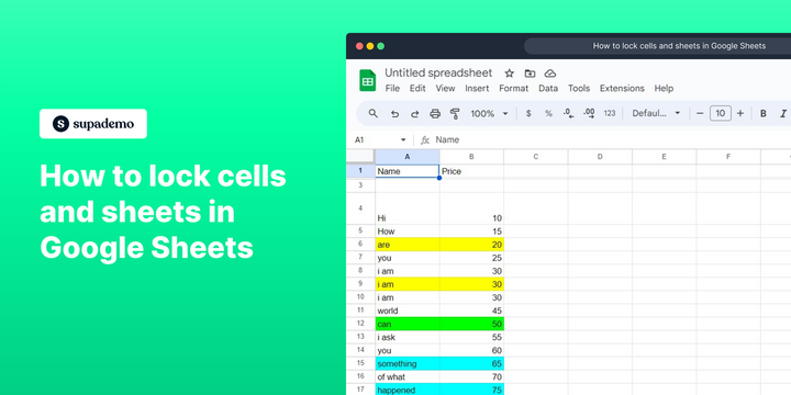 How to lock cells and sheets in Google Sheets