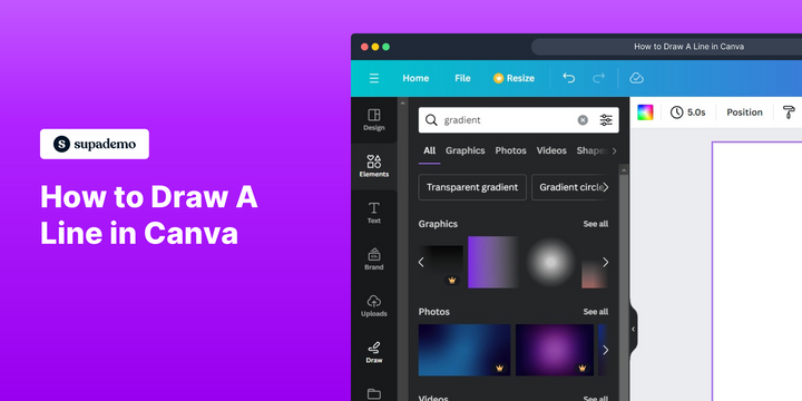 How to draw a line in Canva