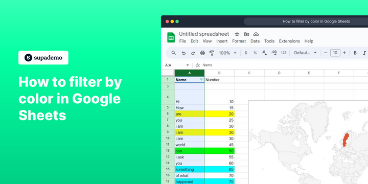 How to filter by color in Google Sheets