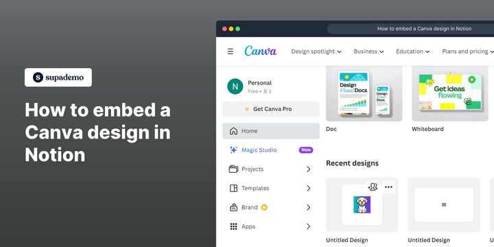 How to embed a Canva design in Notion