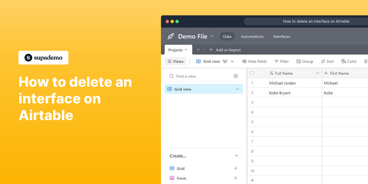 How to delete an interface on Airtable