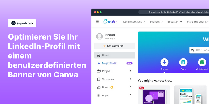 Optimieren Sie Ihr LinkedIn-Profil mit einem benutzerdefinierten Banner von Canva