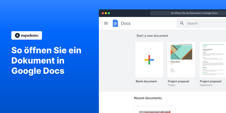 So öffnen Sie ein Dokument in Google Docs