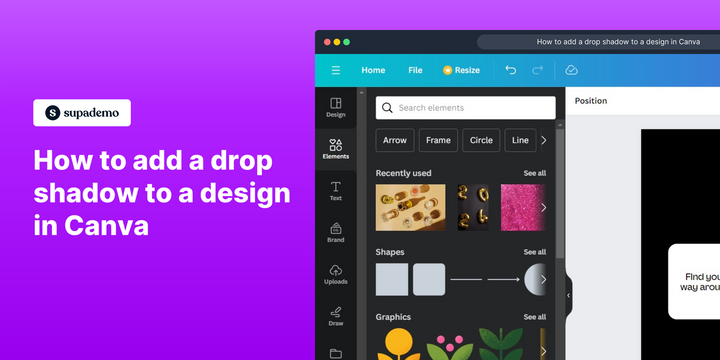 How to add a drop shadow to a design in Canva