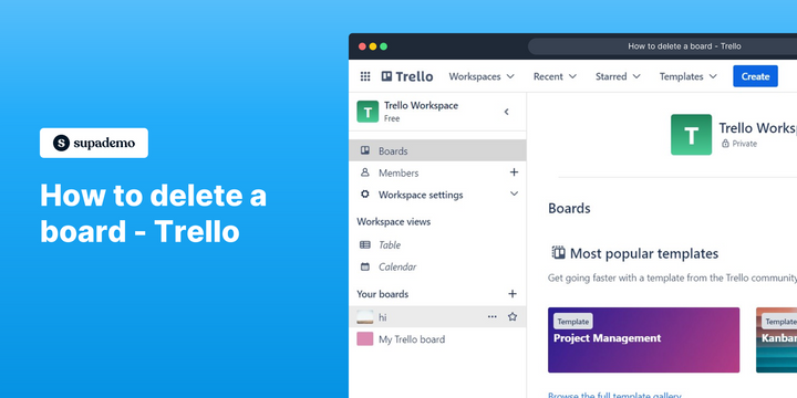 How to delete a board - Trello