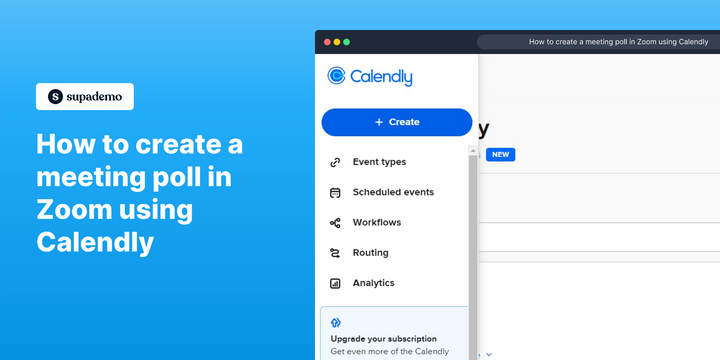 How to create a meeting poll in Zoom using Calendly