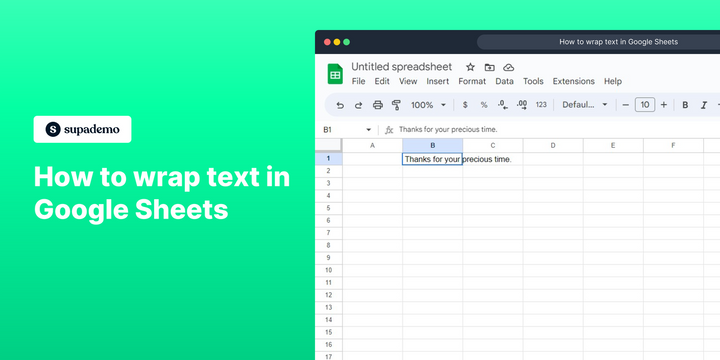 How to wrap text in Google Sheets