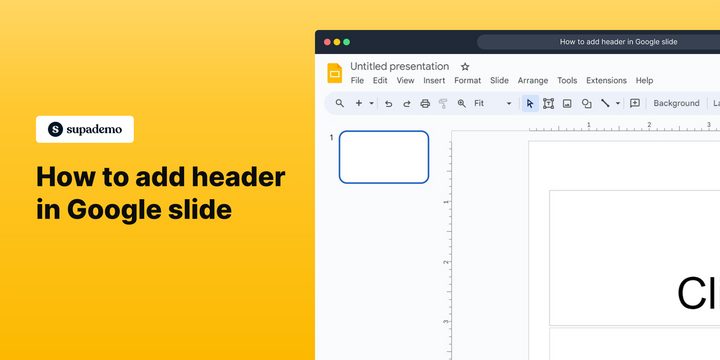 How to add header in Google Slides