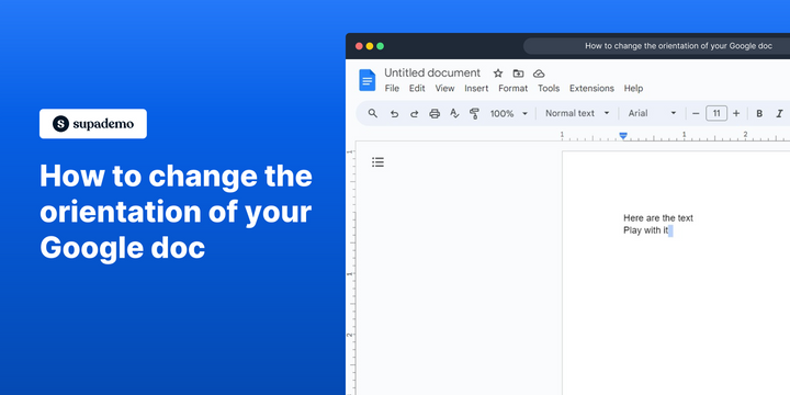 How to change the orientation of your Google doc