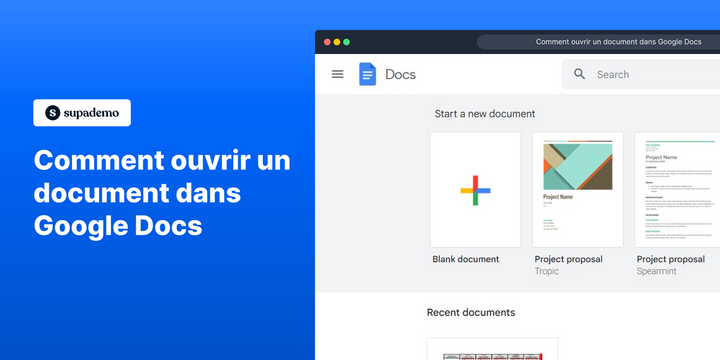 Comment ouvrir un document dans Google Docs