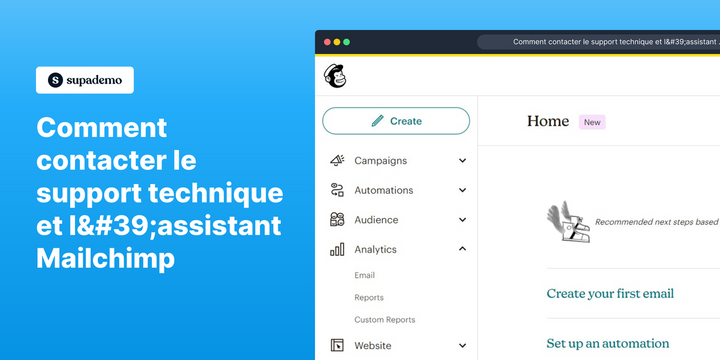 Comment contacter le support technique et l&#39;assistant Mailchimp