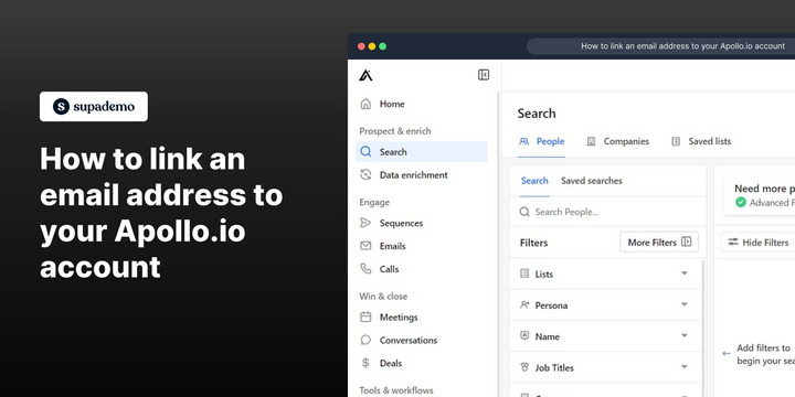 How to link an email address to your Apollo.io account