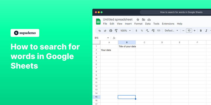 How to search for words in Google Sheets