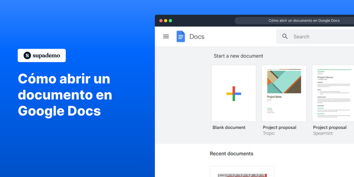 Cómo abrir un documento en Google Docs