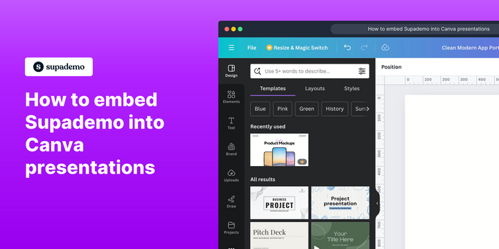 How to embed Supademo in Canva