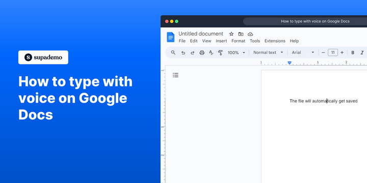 How to type with voice on Google docs