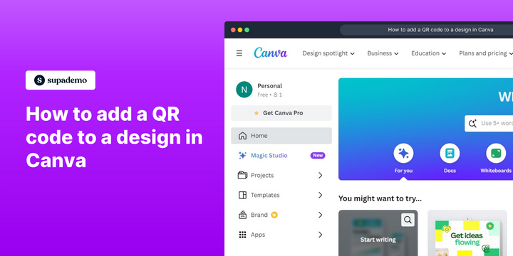 How to add a QR code to a design in Canva