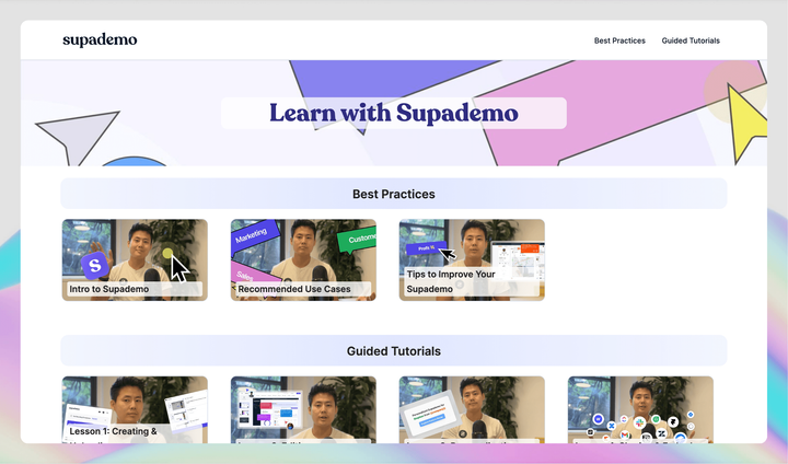 Overview of the Supademo Learning Academy