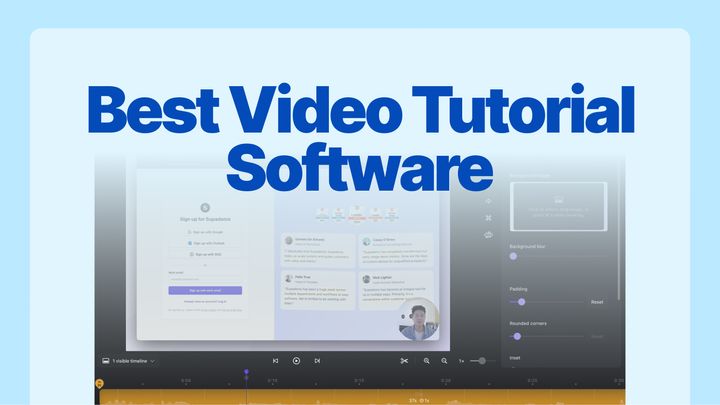 Desktop setup with video tutorial software on screen