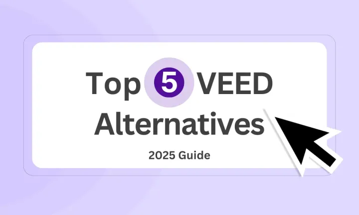 Feature image showing the top 5 VEED alternatives.