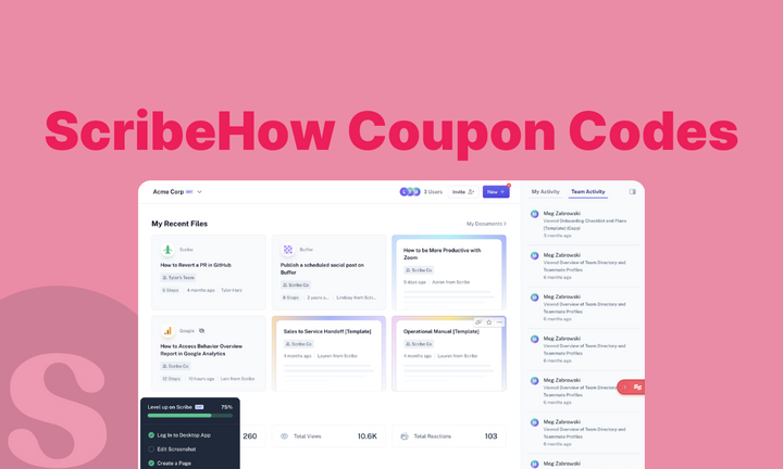 ScribeHow Coupon Codes cover
