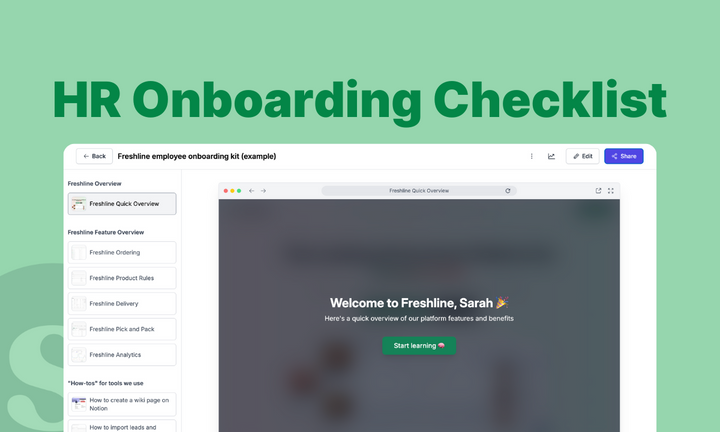 HR Onboarding Checklist template